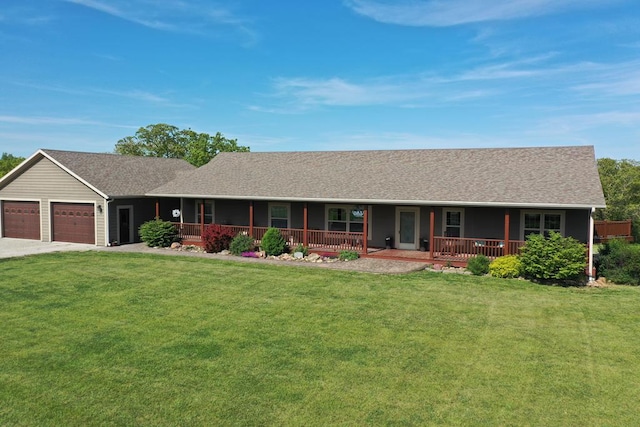 11265 Biplane, Mercer, MO 64661 - single story home featuring a porch, a garage, a front yard, and concrete driveway