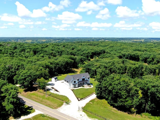 22585 State Highway K, Novinger, MO 63559 - aerial view of property and surrounding area with a forest