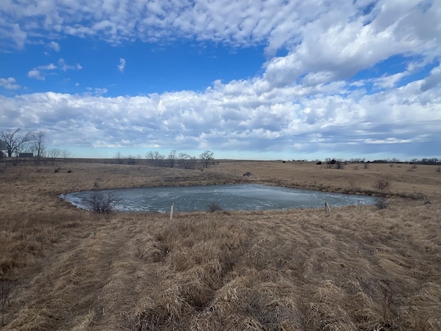 property view of water with a rural view