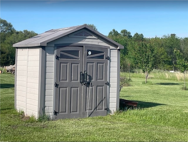 view of shed