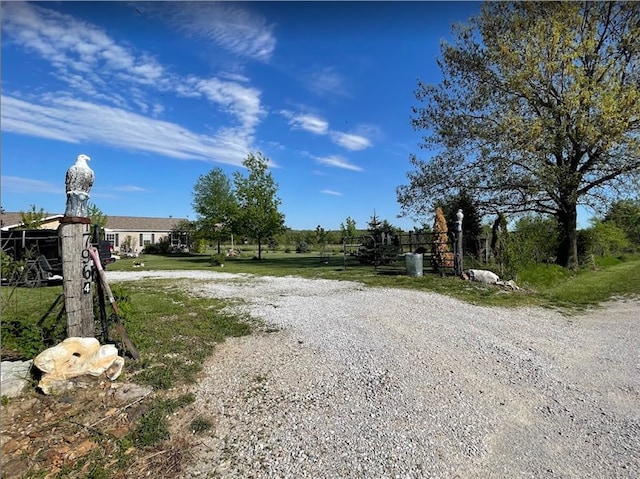 view of road with driveway