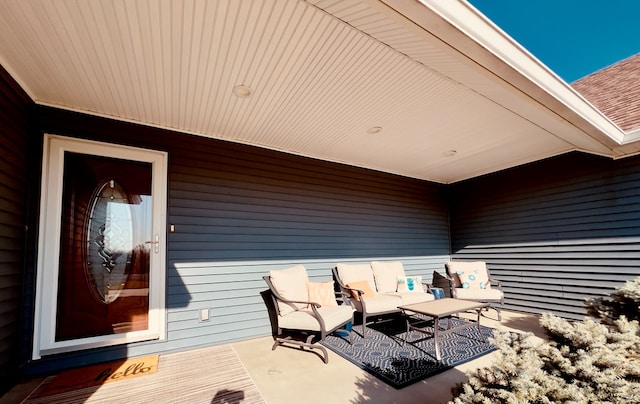 view of patio / terrace with an outdoor living space