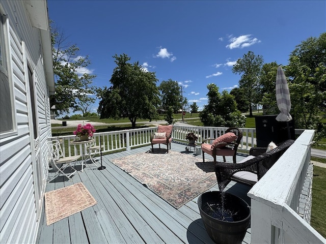 411 S Macon St, Bevier, MO 63532 - view of wooden terrace
