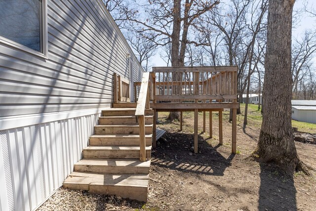 1018 Logue Ln, Keytesville, MO 65261 - view of yard with a deck and stairs