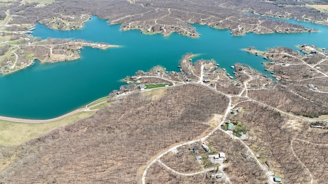 1018 Logue Ln, Keytesville, MO 65261 - drone / aerial view with a water view