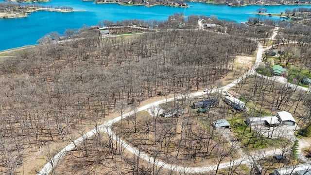 1018 Logue Ln, Keytesville, MO 65261 - drone / aerial view with a water view