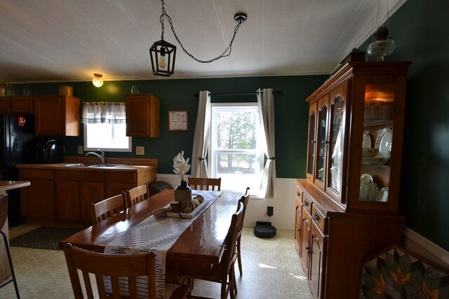 49615 Peach Rd, Milan, MO 63556 - dining area with light floors and ornamental molding