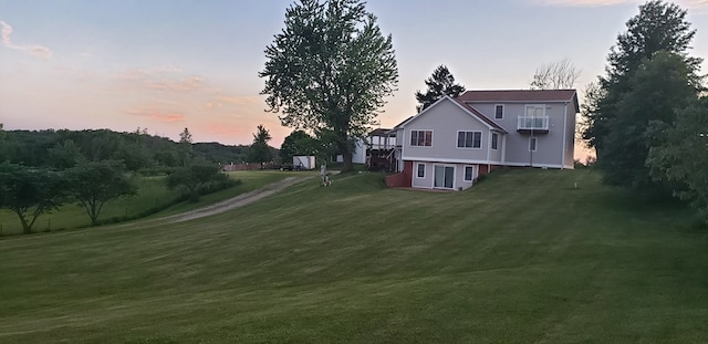23523 State Highway Aa, Greentop, MO 63546 - yard at dusk featuring a wooden deck