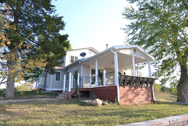 23523 State Highway Aa, Greentop, MO 63546 - view of front facade with a porch and a front lawn