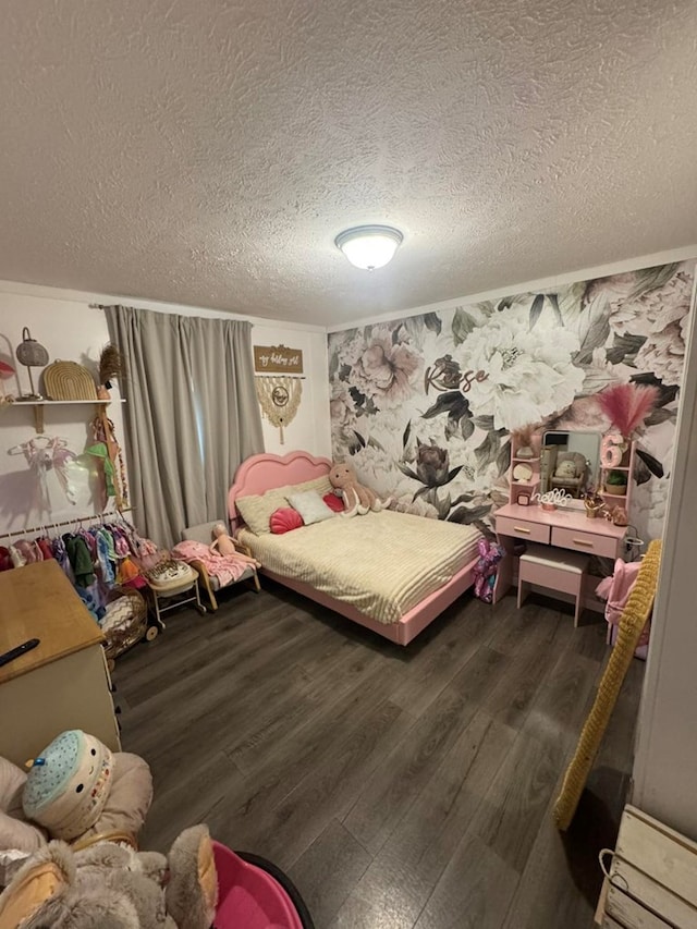 501 SE State St, Milan, MO 63556 - bedroom with a textured ceiling and wood finished floors