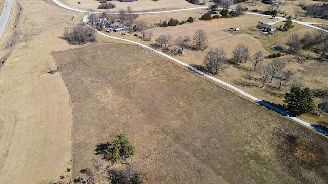 bird's eye view with a rural view
