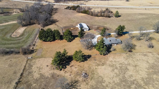 aerial view with a rural view