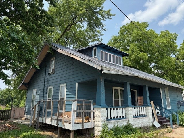 605 High St, Linneus, MO 64653 - view of front of property with covered porch and a shingled roof