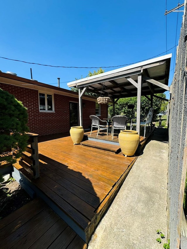 view of wooden terrace