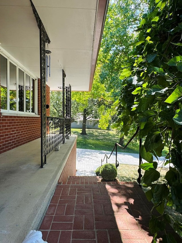 view of patio with covered porch