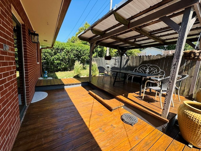 view of wooden terrace