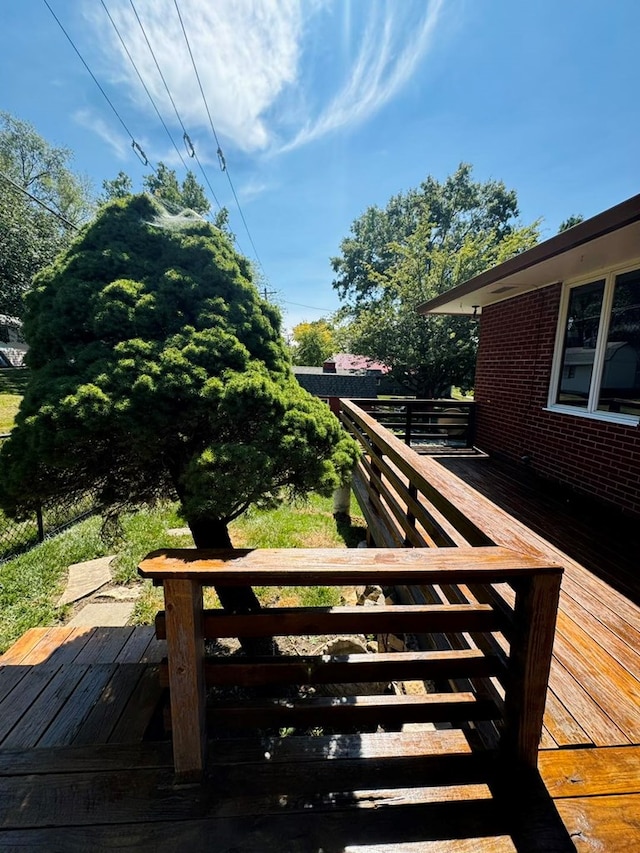 view of wooden deck