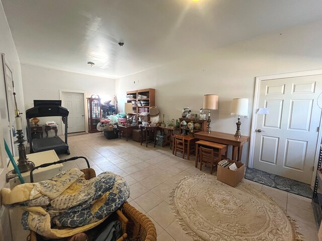 view of tiled living room