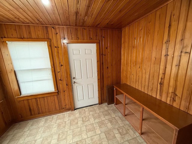 1316 Porter, Kirksville, MO 63501 - interior space featuring wooden ceiling and wood walls