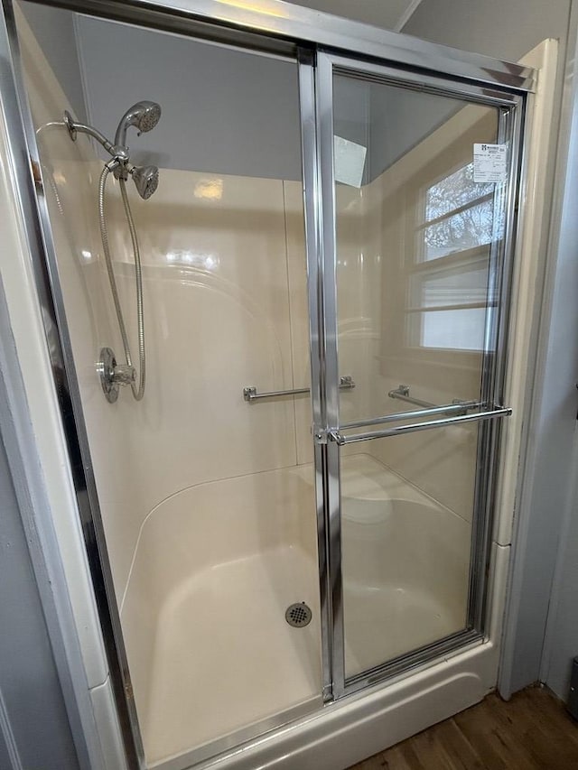 1316 Porter, Kirksville, MO 63501 - full bath with a shower stall and wood finished floors