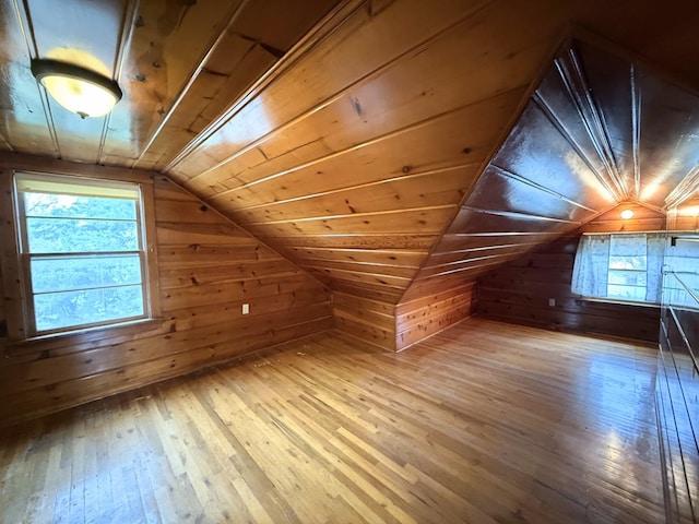 1316 Porter, Kirksville, MO 63501 - bonus room featuring lofted ceiling, wood-type flooring, wood ceiling, and wooden walls