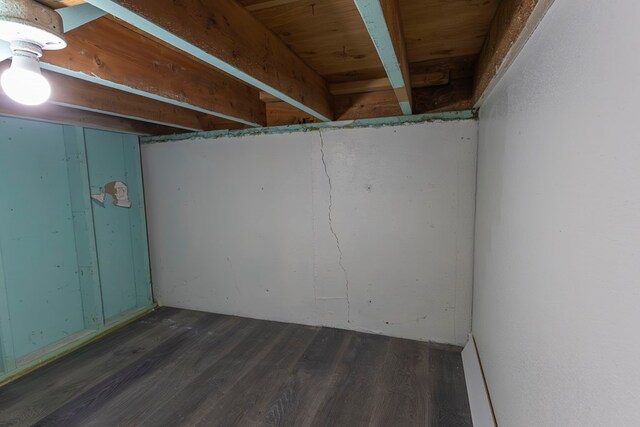 500 W Santa Fe St, Marceline, MO 64658 - basement featuring dark hardwood / wood-style floors