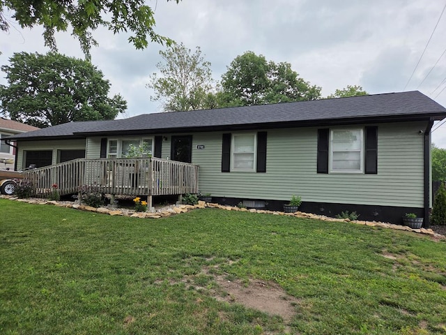 1701 Boyd, Chillicothe, MO 64601 - single story home with a garage, a front yard, and a wooden deck