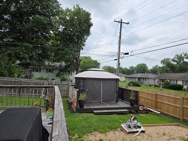 1701 Boyd, Chillicothe, MO 64601 - fenced backyard featuring a wooden deck