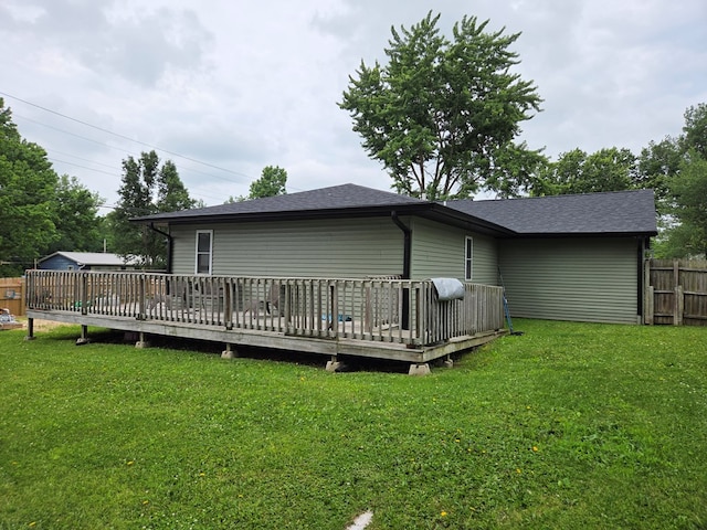 1701 Boyd, Chillicothe, MO 64601 - rear view of property with a deck and roof with shingles
