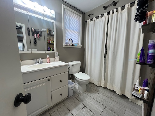 full bath featuring toilet and vanity