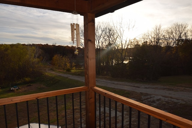 view of deck at dusk