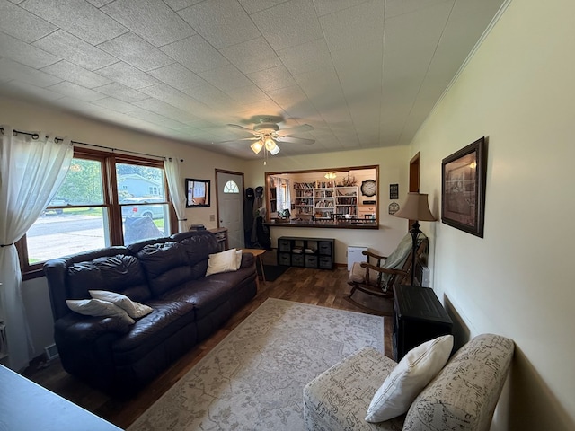 4 Grim Ct N, Kirksville, MO 63501 - living area with wood finished floors and ceiling fan
