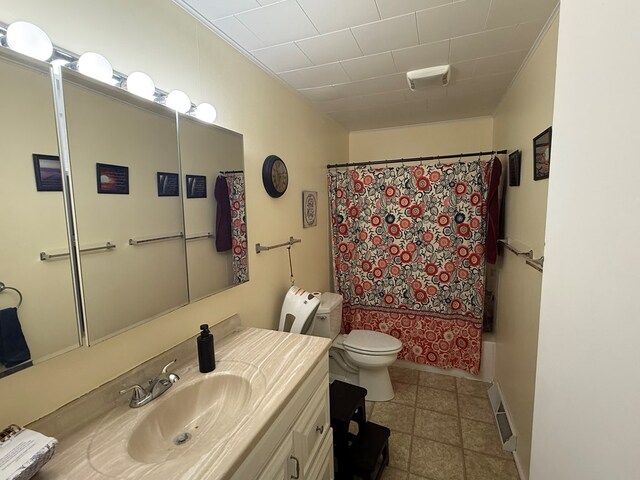 4 Grim Ct N, Kirksville, MO 63501 - full bathroom featuring vanity, tile patterned floors, and shower / bath combo