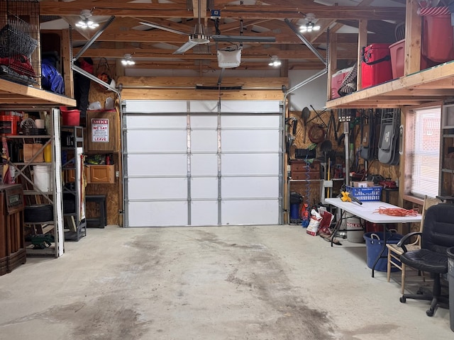 garage featuring a garage door opener