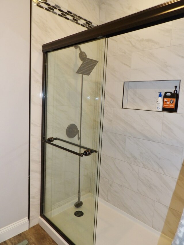 1109 Steer Creek Way, Kirksville, MO 63501 - bathroom with a shower stall and baseboards