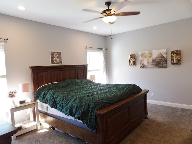 1109 Steer Creek Way, Kirksville, MO 63501 - bedroom featuring a ceiling fan, carpet, baseboards, and recessed lighting