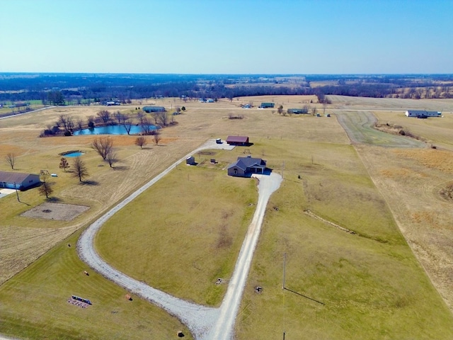 bird's eye view featuring a rural view