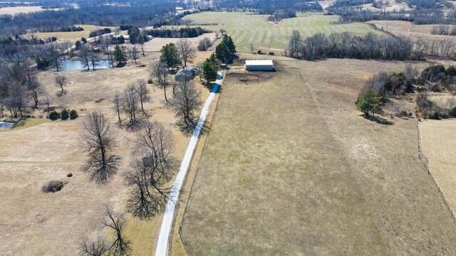 bird's eye view with a rural view