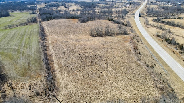 bird's eye view featuring a rural view