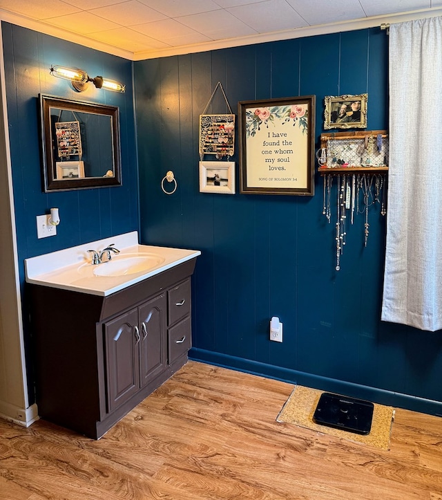 1205 Randolph St, Kirksville, MO 63501 - bathroom with vanity and wood finished floors