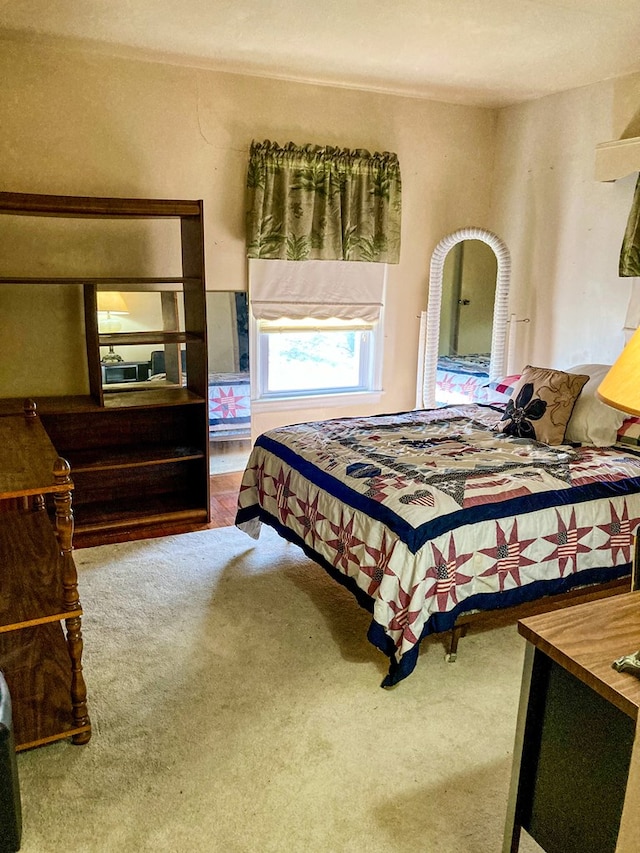 bedroom with carpet floors