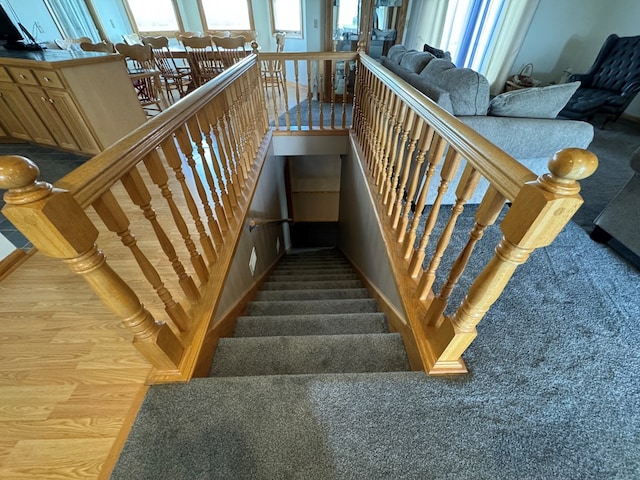 14695 Motter Hill Rd, Kirksville, MO 63501 - stairway featuring healthy amount of natural light and carpet floors