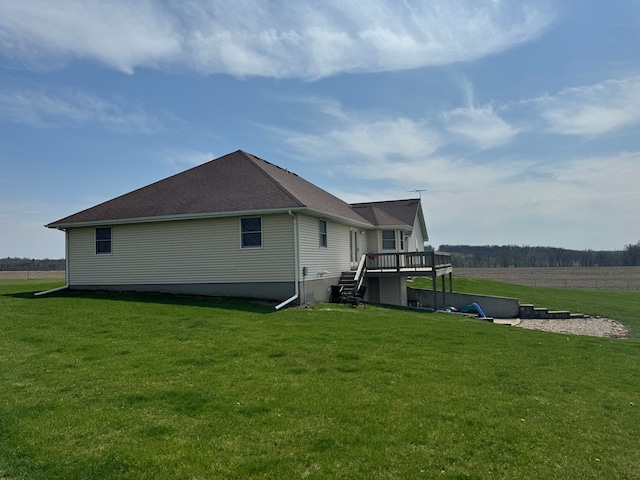 14695 Motter Hill Rd, Kirksville, MO 63501 - view of side of home featuring a deck and a lawn