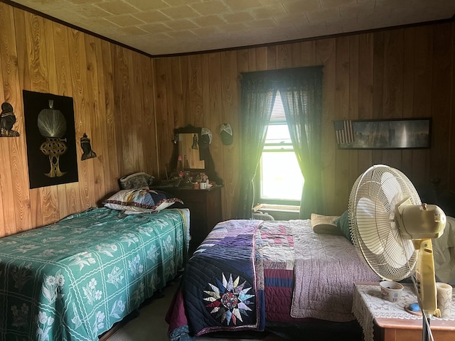 110 Van Buren St, Browning, MO 64630 - bedroom with wooden walls