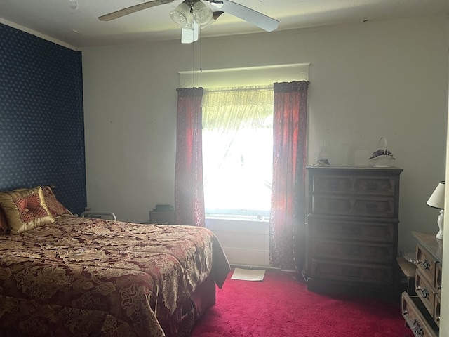 110 Van Buren St, Browning, MO 64630 - bedroom featuring carpet flooring and a ceiling fan