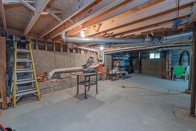 view of basement