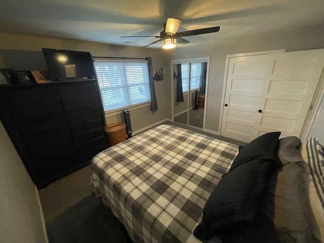 bedroom with ceiling fan