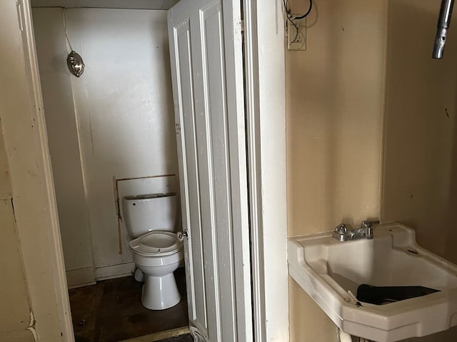 bathroom with a sink and toilet