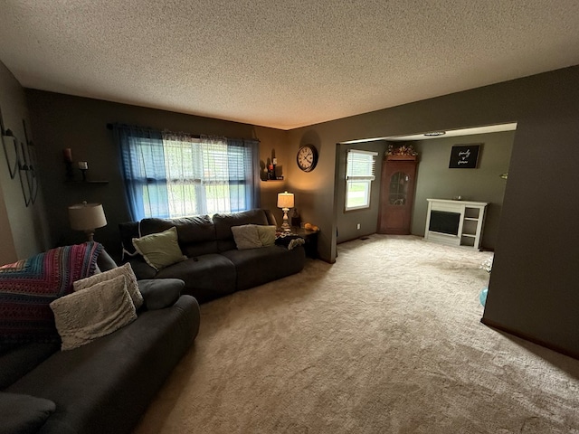 2515 N E St, Kirksville, MO 63501 - carpeted living room with a textured ceiling