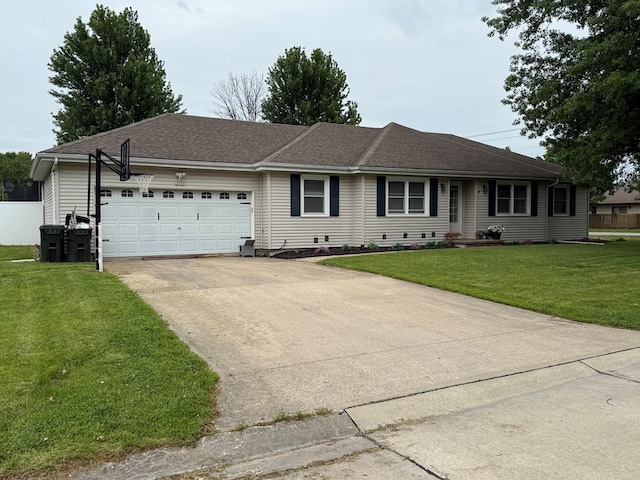 2515 N E St, Kirksville, MO 63501 - single story home featuring a garage, driveway, a front lawn, and a shingled roof